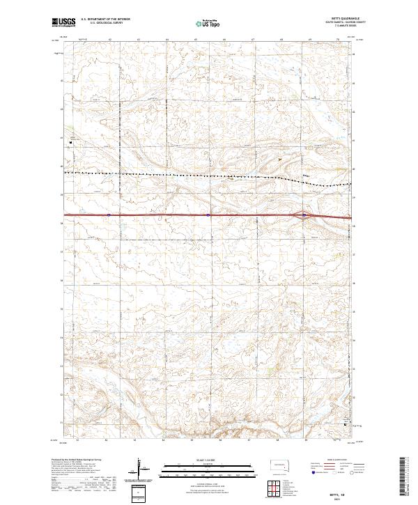 Betts, SD — USGS 7.5-minute topo (2021)
