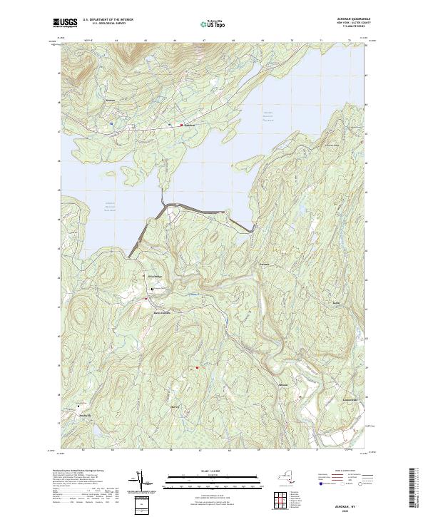 Ashokan, NY — USGS 7.5-minute topo (2023)