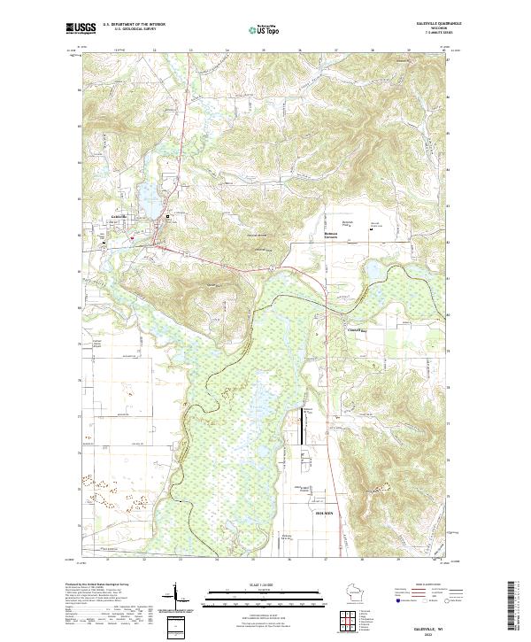 Galesville, WI — USGS 7.5-minute topo (2022)