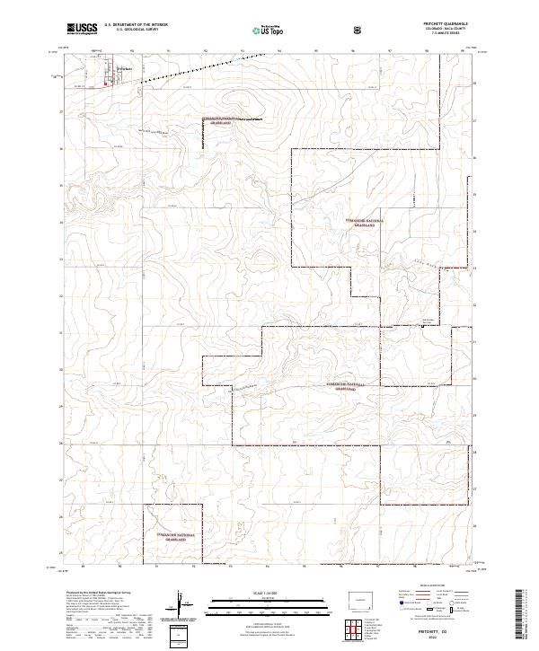 Pritchett, CO — USGS 7.5-minute topo (2022)
