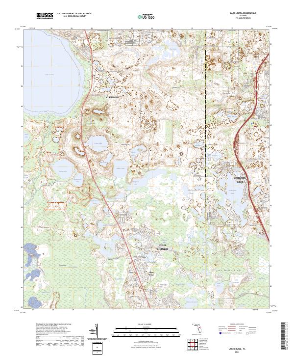 Lake Louisa, FL — USGS 7.5-minute topo (2024)