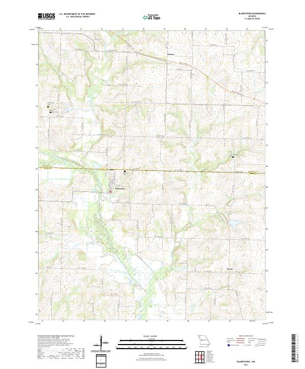 Blairstown, MO — USGS 7.5-minute topo (2021)