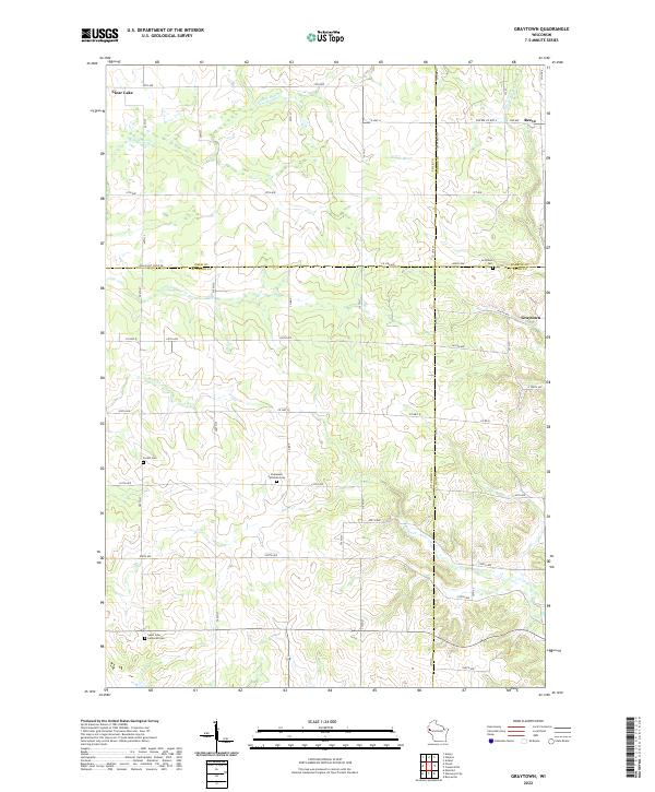 Graytown, WI — USGS 7.5-minute topo (2022)