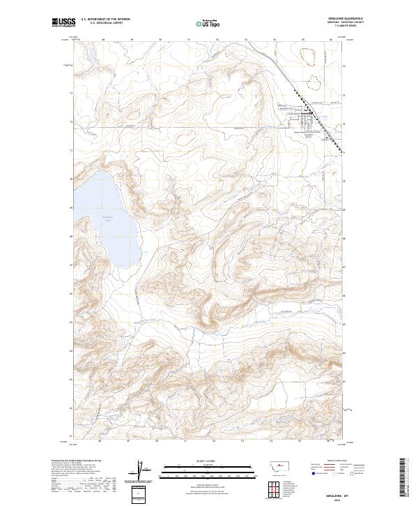 Geraldine, MT — USGS 7.5-minute topo (2024)