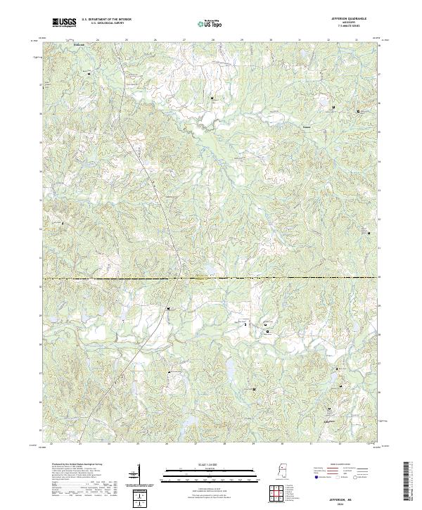 Jefferson, MS — USGS 7.5-minute topo (2024)