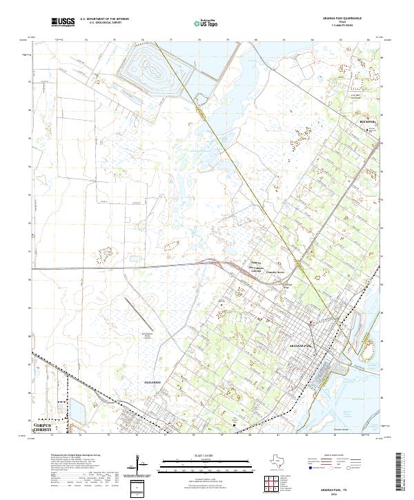 Aransas Pass, TX — USGS 7.5-minute topo (2022)