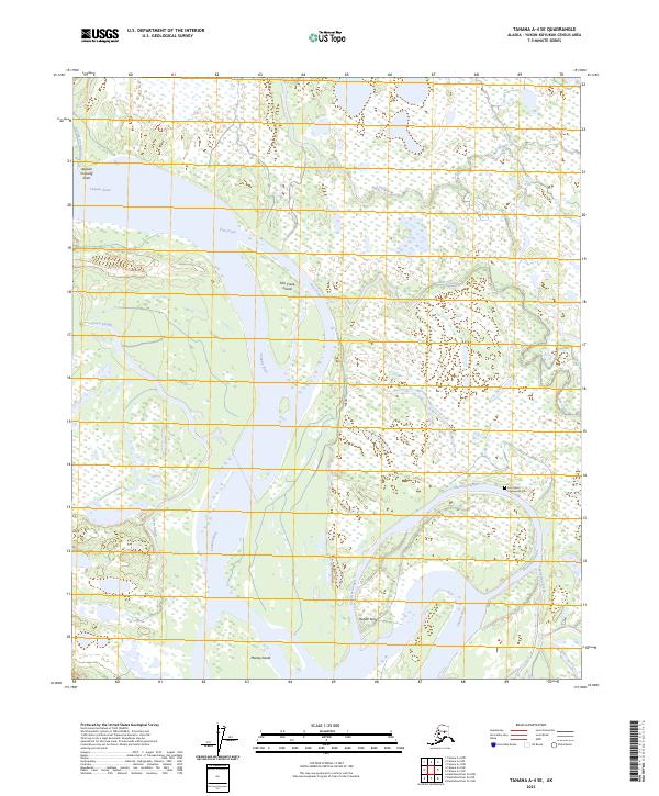 Tanana A-4 SE, AK — USGS 7.5-minute topo (2023)