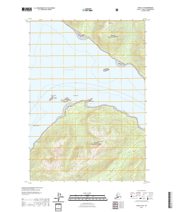 Sitka C-5 SE, AK — USGS 7.5-minute topo (2021)