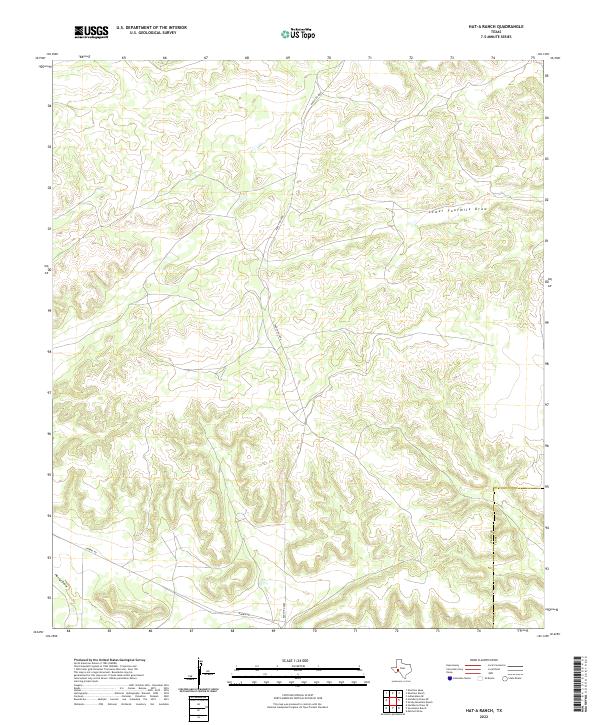 Hat-A Ranch, TX — USGS 7.5-minute topo (2022)