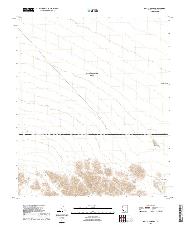 East of Buck Peak, AZ — USGS 7.5-minute topo (2021)