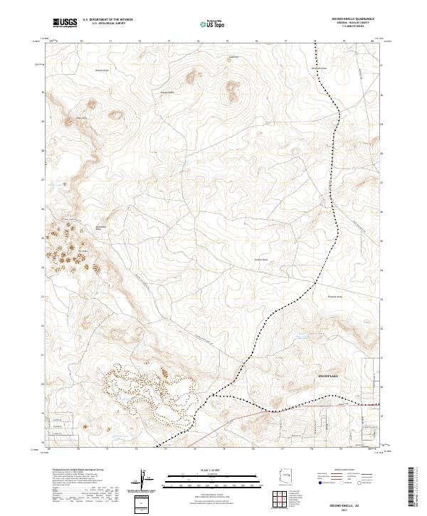 Second Knolls, AZ — USGS 7.5-minute topo (2021)
