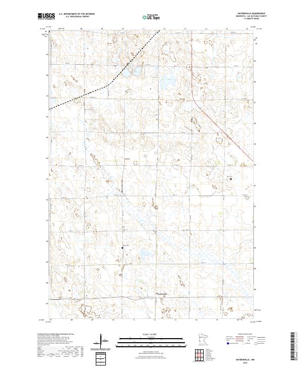 Haydenville, MN — USGS 7.5-minute topo (2022)
