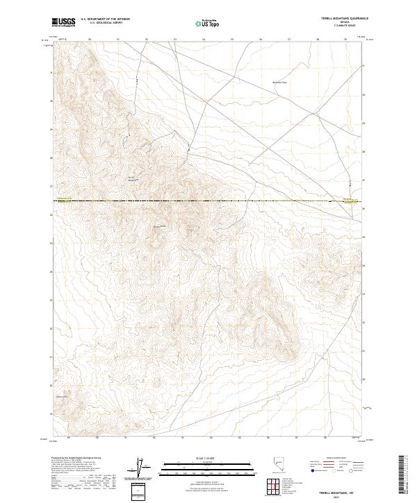 Terrill Mountains, NV — USGS 7.5-minute topo (2021)