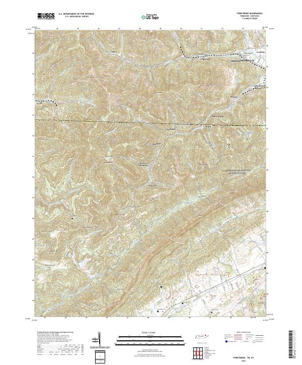 Fork Ridge, TN-KY — USGS 7.5-minute topo (2022)