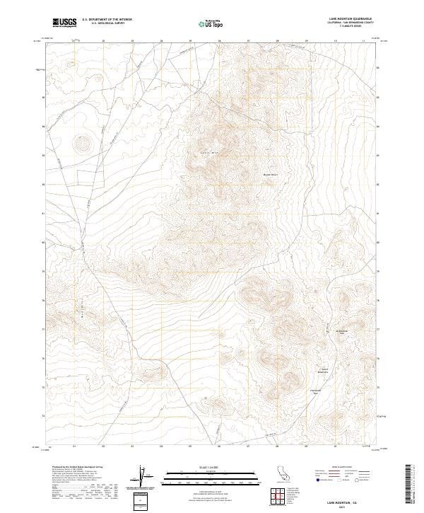 Lane Mountain, CA — USGS 7.5-minute topo (2021)