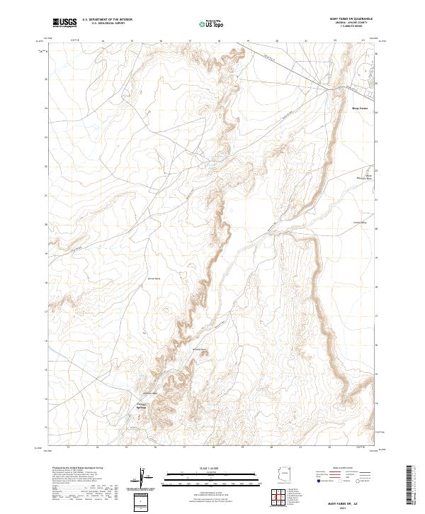 Many Farms SW, AZ — USGS 7.5-minute topo (2021)
