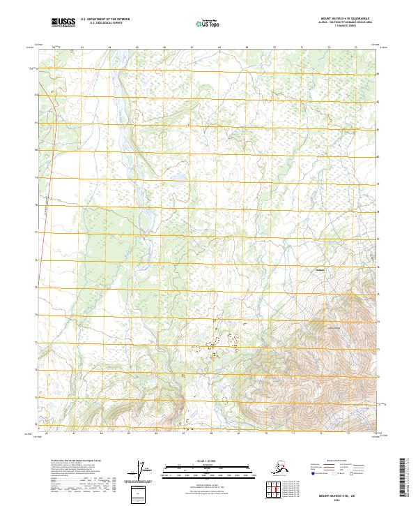 Mount Hayes D-4 SE, AK — USGS 7.5-minute topo (2024)
