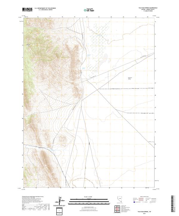 Tule Dam Spring, NV — USGS 7.5-minute topo (2021)