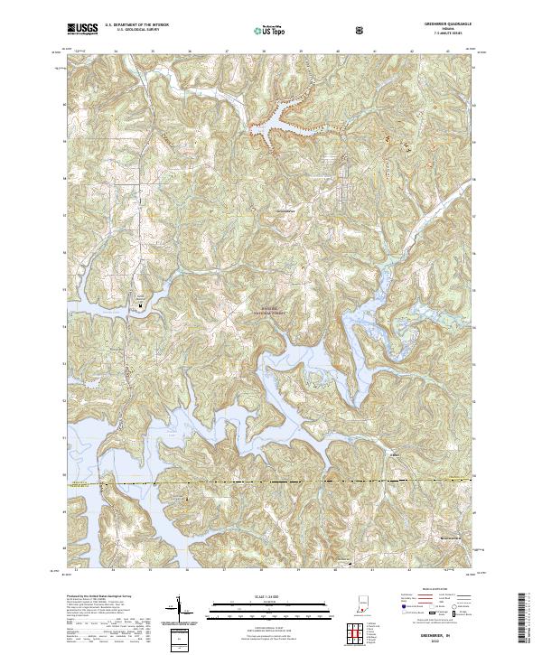 Greenbrier, IN — USGS 7.5-minute topo (2022)
