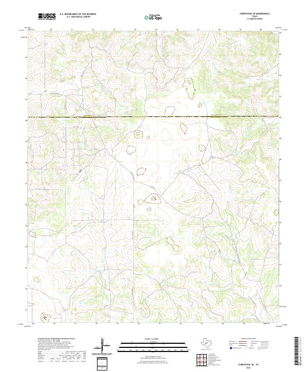 Christoval SE, TX — USGS 7.5-minute topo (2022)