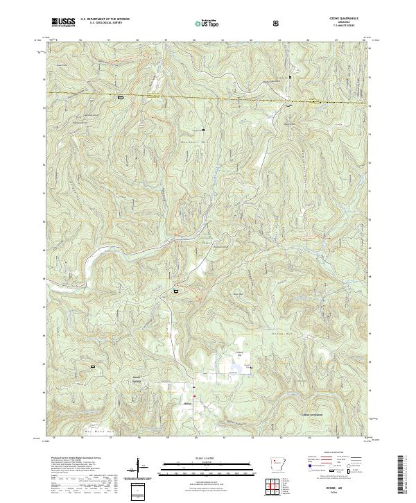 Ozone, AR — USGS 7.5-minute topo (2024)