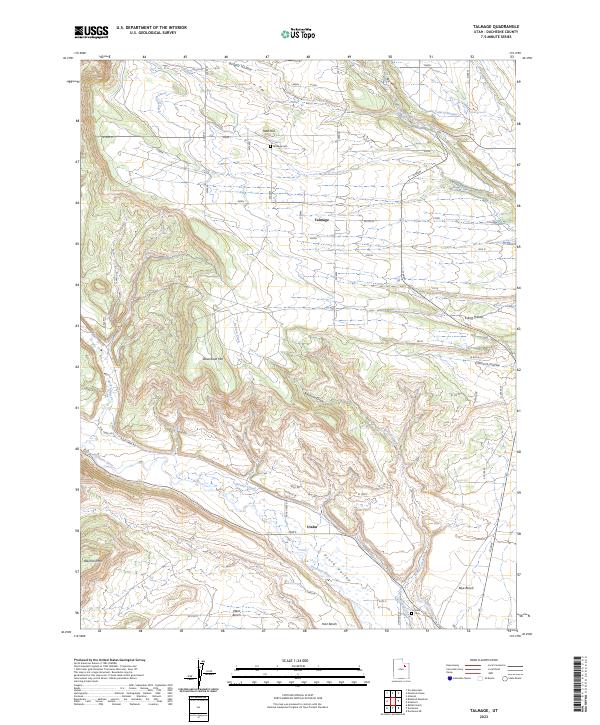 Talmage, UT — USGS 7.5-minute topo (2023)