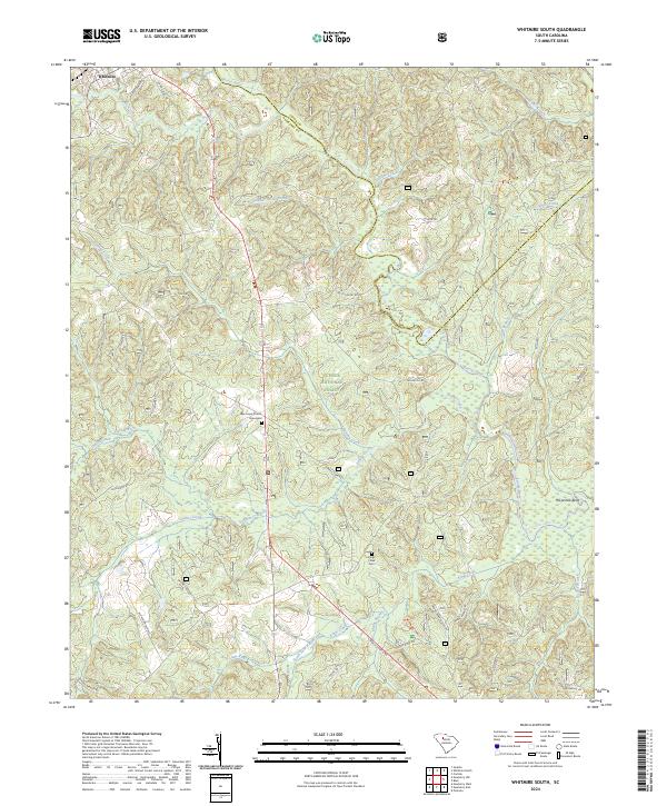 Whitmire South, SC — USGS 7.5-minute topo (2024)
