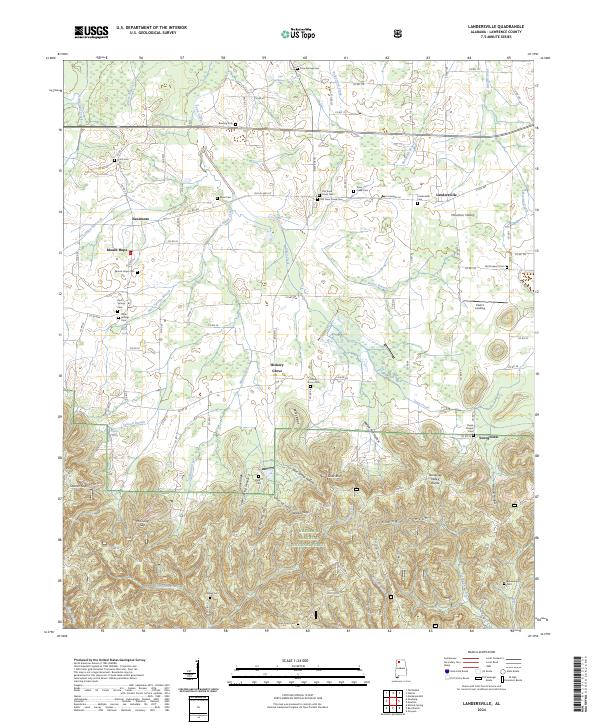 Landersville, AL — USGS 7.5-minute topo (2024)