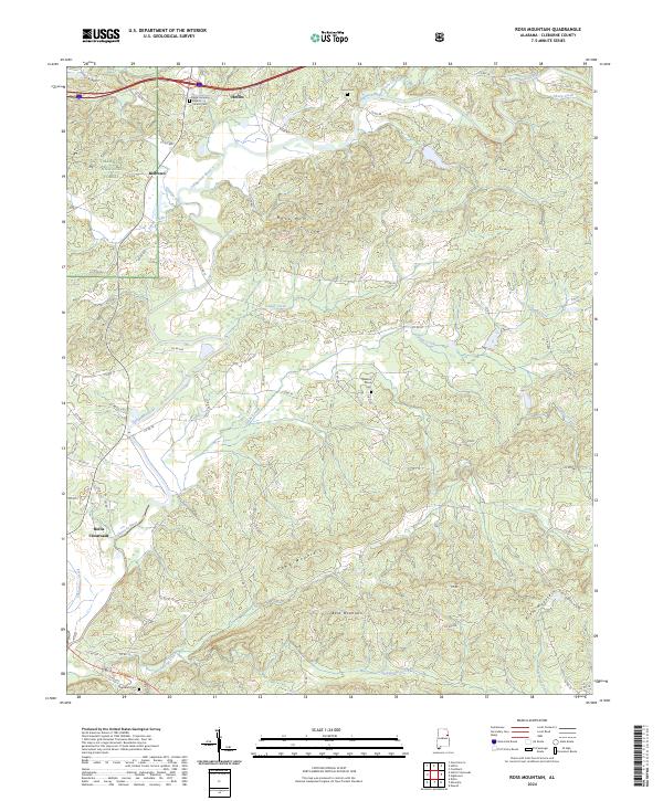 Ross Mountain, AL — USGS 7.5-minute topo (2024)