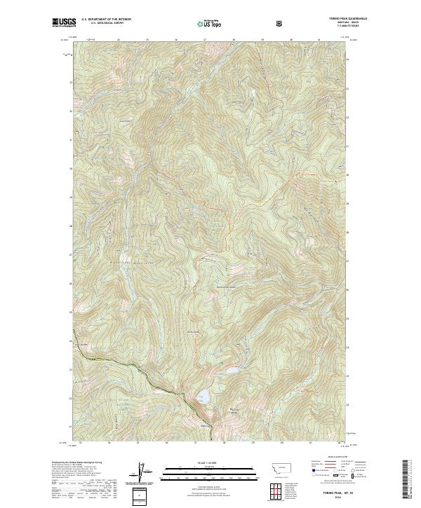 Torino Peak, MT-ID — USGS 7.5-minute topo (2024)