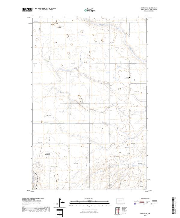 Deering SW, ND — USGS 7.5-minute topo (2024)