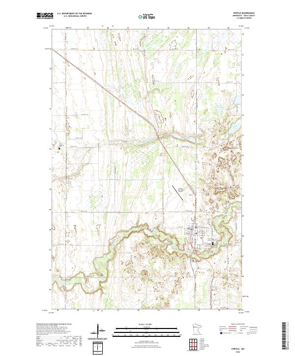 Fertile, MN — USGS 7.5-minute topo (2022)