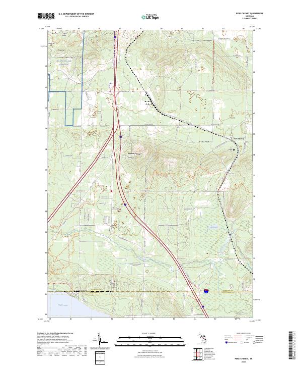 Pere Cheney, MI — USGS 7.5-minute topo (2023)
