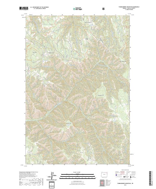 Thimbleberry Mountain, OR — USGS 7.5-minute topo (2023)