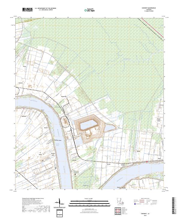 Convent, LA — USGS 7.5-minute topo (2024)