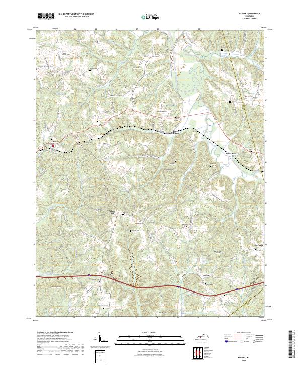 Rosine, KY — USGS 7.5-minute topo (2022)