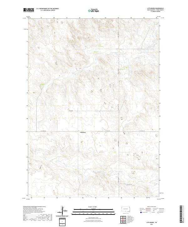 Littleburg, SD — USGS 7.5-minute topo (2021)