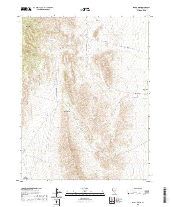 Brown Summit, NV — USGS 7.5-minute topo (2021)