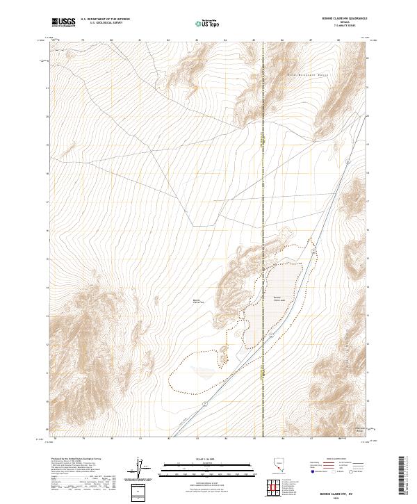 Bonnie Claire NW, NV — USGS 7.5-minute topo (2021)