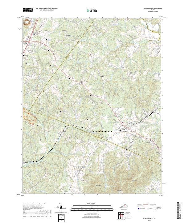 Barboursville, VA — USGS 7.5-minute topo (2022)