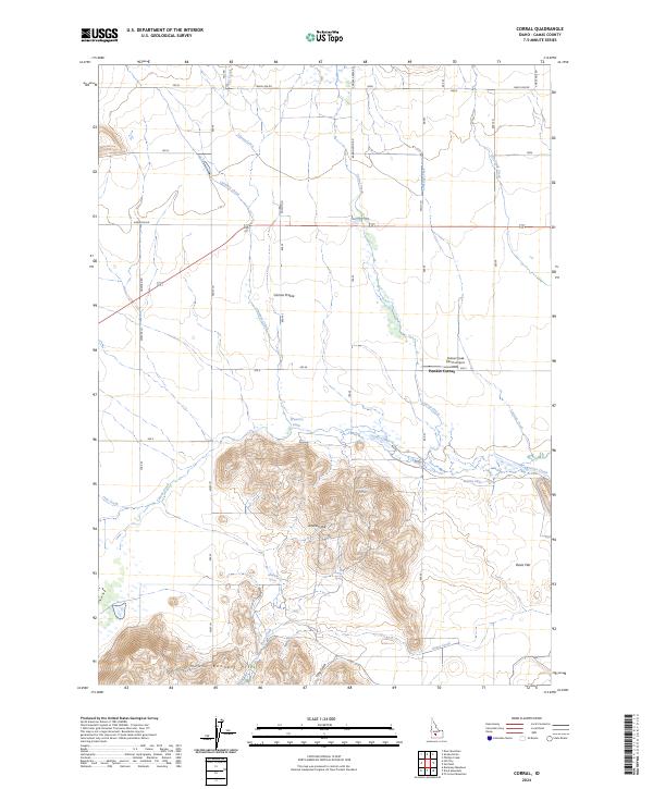 Corral, ID — USGS 7.5-minute topo (2024)