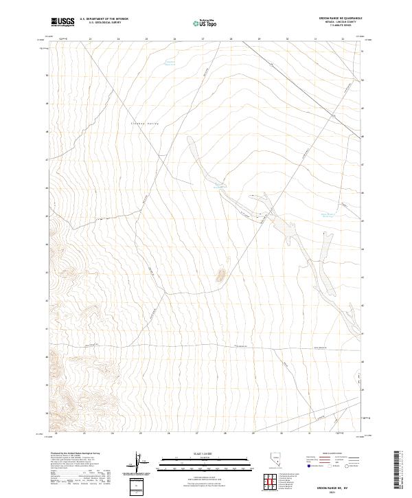 Groom Range NE, NV — USGS 7.5-minute topo (2021)
