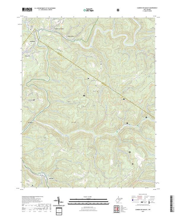 Camden On Gauley, WV — USGS 7.5-minute topo (2023)