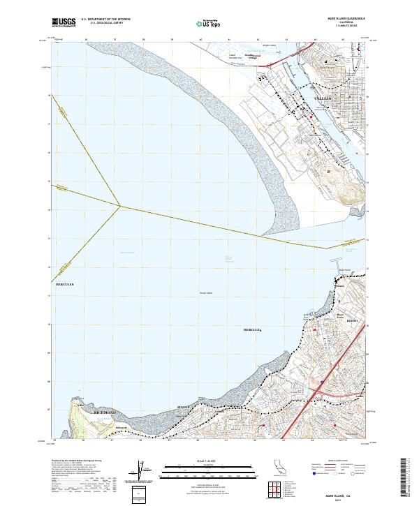 Mare Island, CA — USGS 7.5-minute topo (2021)