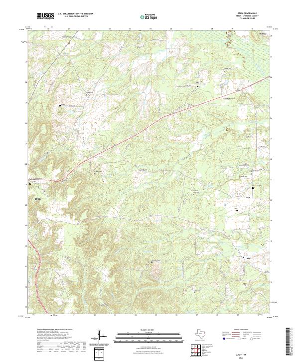 Atoy, TX — USGS 7.5-minute topo (2022)