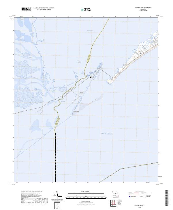 Caminada Pass, LA — USGS 7.5-minute topo (2025)