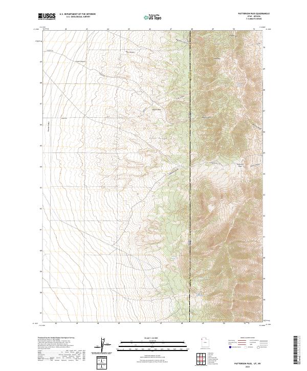 Patterson Pass, UT-NV — USGS 7.5-minute topo (2023)