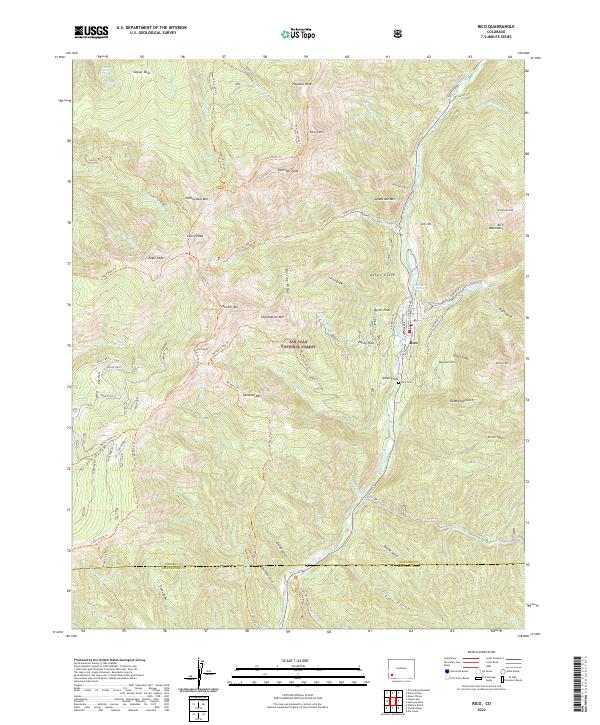 Rico, CO — USGS 7.5-minute topo (2022)