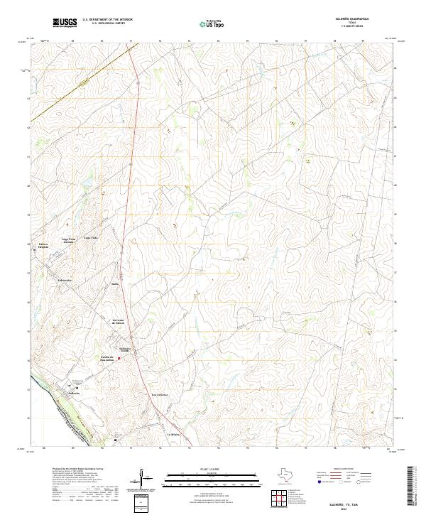 Salineno, TX,TAM, US — USGS 7.5-minute topo (2022)