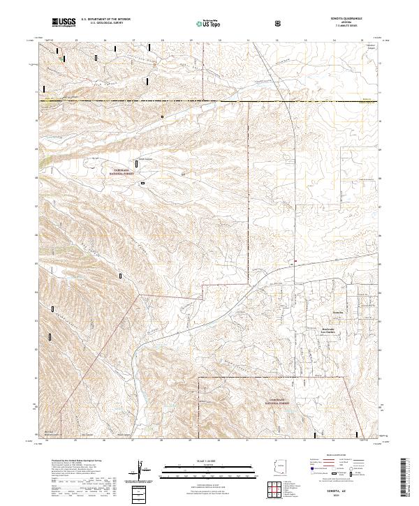 Sonoita, AZ — USGS 7.5-minute topo (2021)